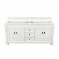 James Martin Vanities Brookfield 72in Double Vanity Cabinet, Bright White 147-V72-BW